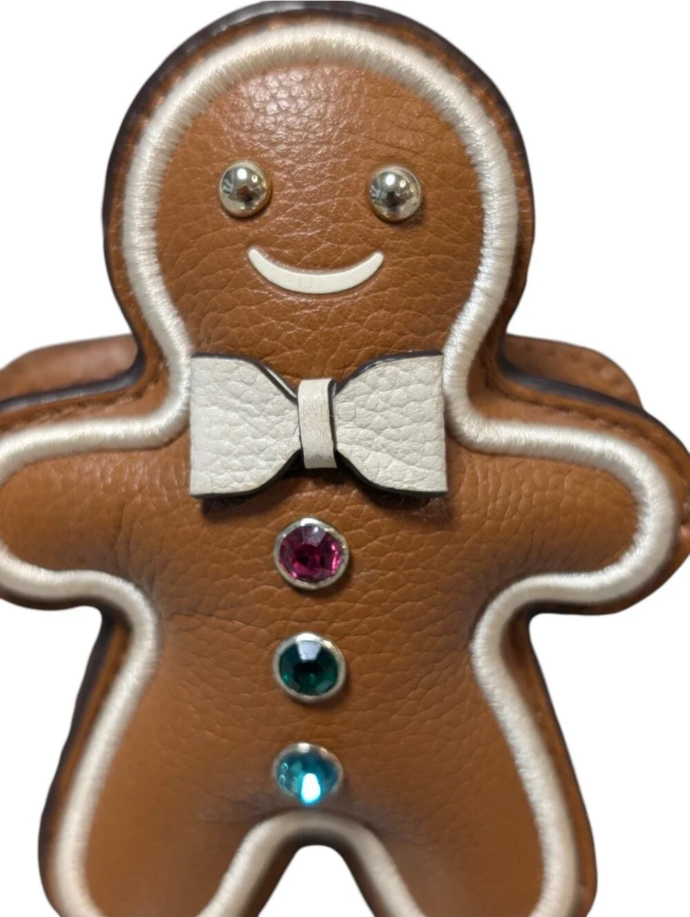 New Kate Spade Gingerbread Man Key Chain Fob Bag Charm Novelty